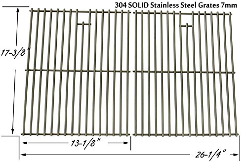 Stainless Cooking Grid for Grill Master 720-0670E, 720-0670-E and Broil-King 9625-64, 9625-67, 9625-84, 9625-87, Baron 320, Baron 340, Baron 420, Baron 440, Baron 490 Gas Grill Models, Set of 2