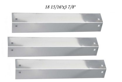 Stainless Heat Shield Chargriller 3001, Chargriller 3030, Chargriller 4000, Chargriller 5050, Chargriller 5252 Gas Grill Models, 3-Pack