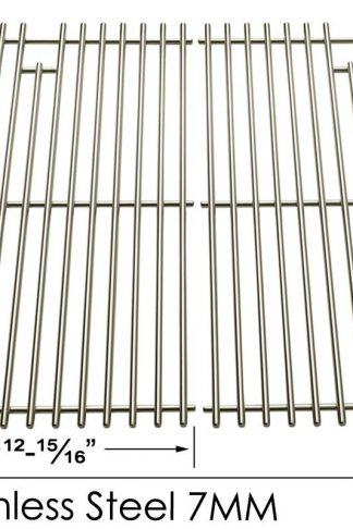 Stainless Steel Cooking Grates For Jenn Air 720-0336, 720-0163, 730-0163, 720-0433, Perfect Glo, Permasteel and Uberhaus Gas Grill Models, Set of 2