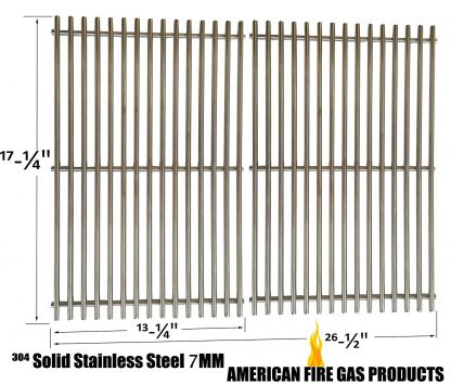 Stainless Steel Cooking Grid Replacement For Charbroil 463411512, 463411712 Master Forge 1010037, Nexgrill 720-0719BL, 720-0773 and Phoenix KS10002 Gas Grill Models, Set of 2
