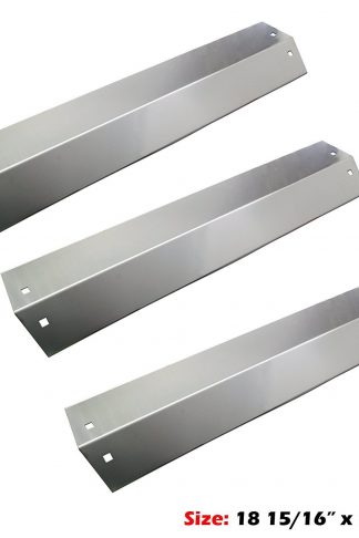 Uniflasy 3-Pack Stainless Steel Grill Heat Shield Plate Flavorizer Bars Burner Cover Flame Tamer Vaporizor Bar Replacement Parts for Select By Chargriller 3001, 3030, 4000, 5050, 5252 Grill Models