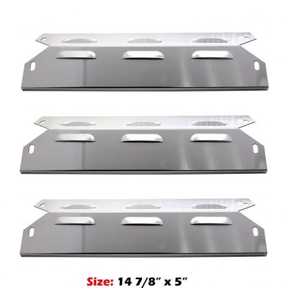 Uniflasy 3-Pack Stainless Steel Repair Replacement Part Heat Plate Shield Heat Tent Flavorizer Bar Burner Cover Flame Tamer for Kenmore 146.23678310, 146.23679310 and More Grill Models
