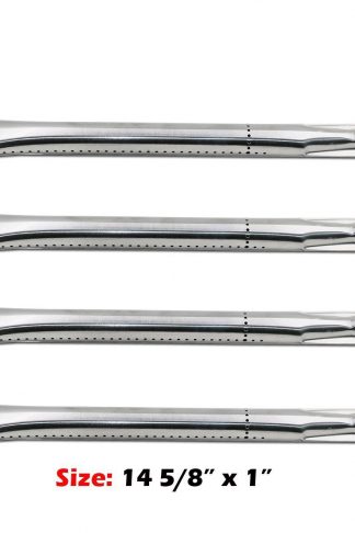 Uniflasy 4-Pack Stainless Steel Gas Grill Pipe Tube Burner Replacement Parts for Brinkmann, Bbqtek, Bond, Broil Chef, Grill King, Grillmaster, Nexgrill, Presidents Choice, Tera Gear, Smoke Canyon