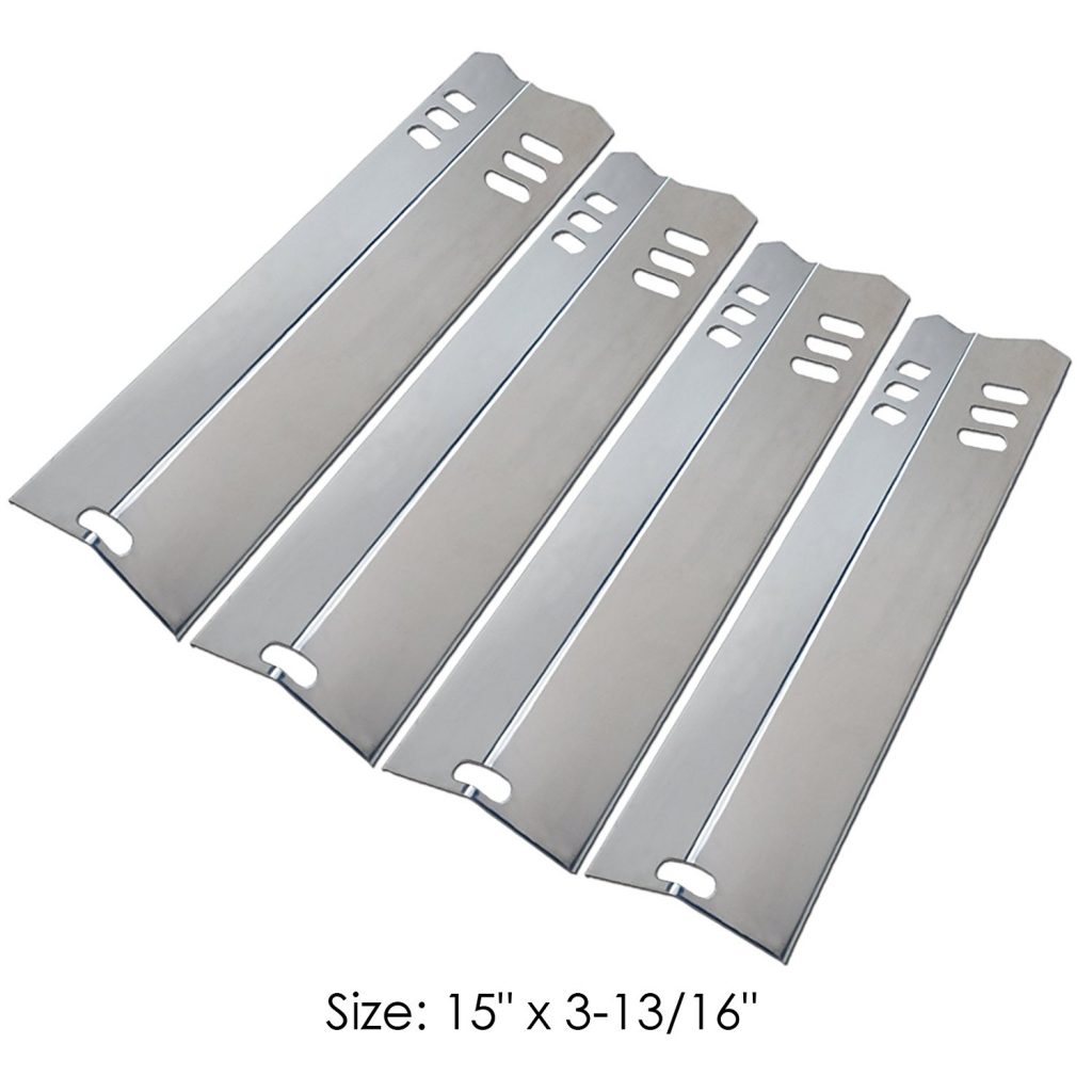 4Pack Stainless Steel Grill Heat Shield Plate Flavorizer Bars Burner