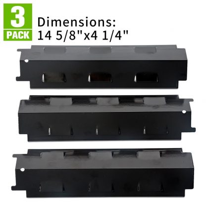 XHome 14 5/8 Grill Part, Porcelain Steel Heat Plate for Charbroil 463440109 Gas Grill Replacement Parts and Others,KL-H29(14 5/8 x 4 1/4, 3 pack)