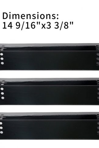 XHome 14 9/16 Grill Shield, Porcelain Steel Heat Plate/Flame Tamer (3 Pack) Replacement for Grill Master Grill Part 720 0697 and Uberhaus 780-0003 Grill Models, KL-H27(14 9/16" x 3 3/8")