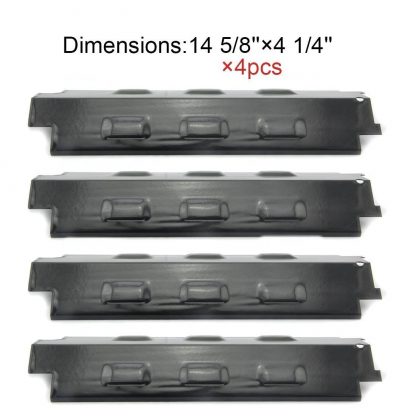 ZLjoint (4-pack) Porcelain Steel Heat Plate Replacement for Select Gas Grill Models by Charbroil, Grill King and Others,14 5/8'' x 4 1/4'', Original Part no:Char-broil G430-0005-W1