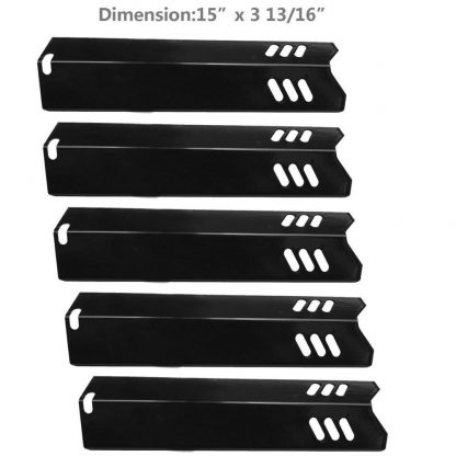 Zljiont Gas Grill Porcelain Steel Heat Plate Replacement（Set of 5）Fits Uniflame Models GBC1059WB, GBC1059WE-C, GBC1069WB-C, Backyard Grill Models BY12-084-029-98, GBC1255W, Lowes Model Grills