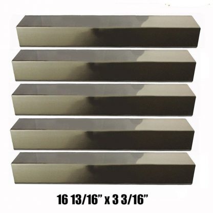 Zljiont Set of 5 Stainless Steel Heat Plates Replacement for Gas Grill Models Brinkmann 810-1750-S, 810-1751-S, 810-3551-0, 810-3820-S, 810-3821-F, 810-3821-S