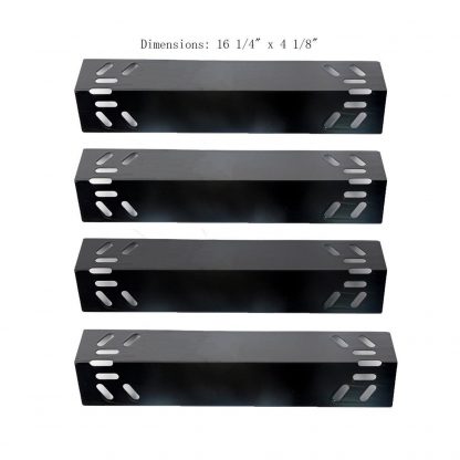 Zljoint (4-pack) Porcelain Steel Heat Plate / Heat Shield Replacement for Kenmore 119.16144210, 119.162300, 119.162310 Gas Grill Models (16 1/4" x 4 1/8")