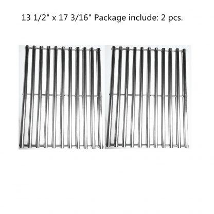 Zljoint Stainless Steel Cladding Rod Cooking Grates / Cooking Grid Replacement Fit Brinkmann, Grill Master, Nexgrill and Uniflame Gas Grills and Others, Set of 2