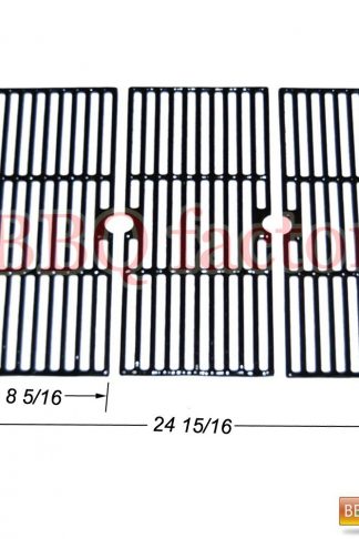 bbq factory JGX123 Replacement Porcelain coated Cast Iron Cooking Grid Set of 3 for Select Gas Grill Models By Charbroil, Centro, Broil King , Kenmore, Costco, K Mart , Master Chef and Others