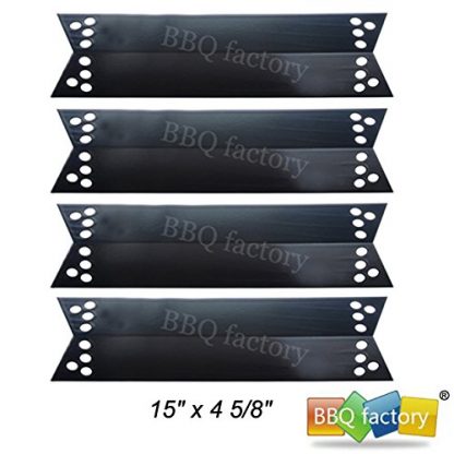 bbq factory® JPX681(4-pack) Porcelain Steel Heat Shield / Heat Plate for Charbroil, Kenmore Sears, K-Mart, Nexgrill, Tera Gear Model Grills