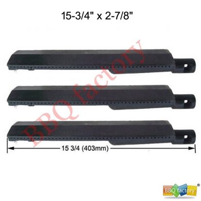 bbq factory Replacement Cast-Iron Grill Pipe Burner (3-pack) Select Gas Grill Models By Aussie, Bakers and Chefs , Barbeques Galore (Turbo), Centro , Charbroil, Coleman, Costco, Glen Canyon, Grand Hall, Nexgrill, Sams , and Others