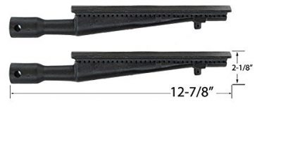 2 PACK Cast Iron Burner Replacement for Select Brinkmann 2500 Pro series, Charmglow 2700 , 810-7500-S, Kenmore, Grand Gourmet and Perfect Glo PG-40300, PG-40400S Gas Grill Models