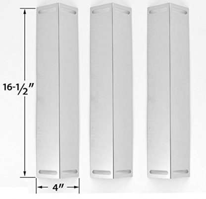 3 Pack Stainless Heat Plate for Smoke Canyon GR2034205-SC-00, Grill Chef BM616, BBQ Grillware, Smoke Hollow PS9500 and Members Mark GR2071001-MM-00 Gas Grill Models