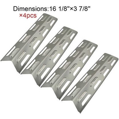 (4-pack) Replacement Stainless Steel Heat Plate/shield for Select Gas Grill Models By Kenmore, Master Forge and Others