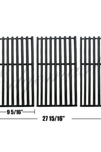 61753 Porcelain Steel Cooking Grid grates Replacement for Gas Grill Model Brinkmann 810-1750-S, 810-1751-S, Set of 3