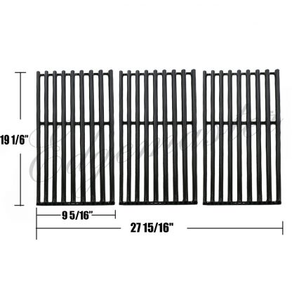 61753 Porcelain Steel Cooking Grid grates Replacement for Gas Grill Model Brinkmann 810-1750-S, 810-1751-S, Set of 3