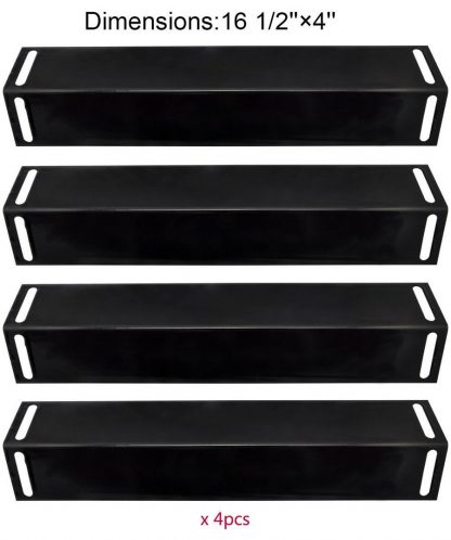 BBQ Mart PP2151 (4-pack) Porcelain Steel Heat Plate Replacement for Select Gas Grill Models By BBQ Grillware, Uniflame, Charbroil, Grill Chef and Others