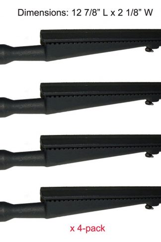 BBQ funland CB9351(4-pack) Cast-Iron Grill Pipe Burner Replacement for Select Gas Grill Models By Brinkmann, Kenmore, Grill Zone, Nexgrill, Charmglow , and Others