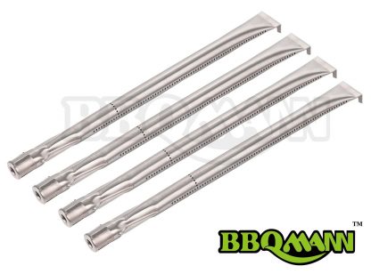 BBQMANN BA361 (4-pack) Universal Straight Stainless Steel Pipe Burner for Charmglow, Nexgrill, Costco Kirkland, Perfect Glo, Permasteel, Sterling Forge, and Other Grills