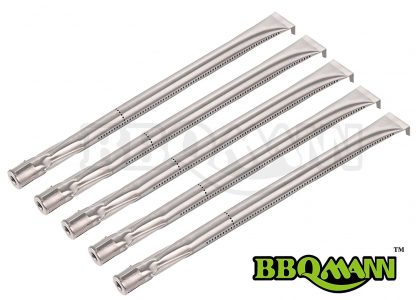 BBQMANN BA361 (5-pack) Universal Straight Stainless Steel Pipe Burner for Charmglow, Nexgrill, Costco Kirkland, Perfect Glo, Permasteel, Sterling Forge, and Other Grills