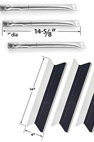 BBQTek SSS3416TB, SSS3416TC, Presidents Choice SSS3416TCS, SSS3416TCSN BBQ Gas Grill Repair Kit Includes 3 Stainless Burners and 3 Stainless Steel Heat Plates