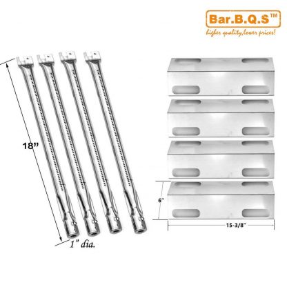 Bar.b.q.s 4Pack Gas Grill Rebuild Kit Stainless Steel Heat Plate and Stainless Steel Burner Parts Replacement For Ducane Affinity 3100 3400 Gas Grill Models