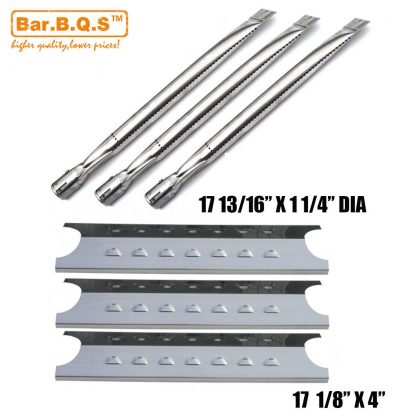Bar.b.q.s Barbecue Parts Straight Stainless Steel Pipe Tube Burners and Heat plates -3Pack Replacement For Perfect Flame E3520-LPG/NG, E3520-LPG/NG Gas Grill Models