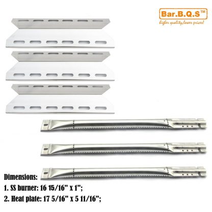 Bar.b.q.s Replacement Burners&Heat Plates For Lowes Perfect Flame Gas Barbecue Grill Model 720-0335, 7200335, 720 0335