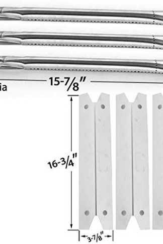 Charmglow 810-7600-S Gas Barbecue Grill Replacement Kit - 3 Stainless Steel Burners and 3 Stainless Heat Plates
