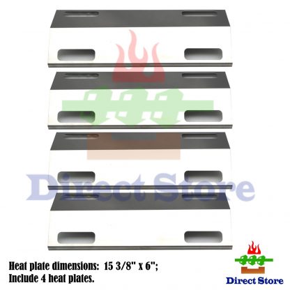 Direct store Parts DP121 (4-pack) Stainless Steel Heat Shield / Heat Plates Replacement Ducane/ Ducane Affinity Series Gas Grill Models