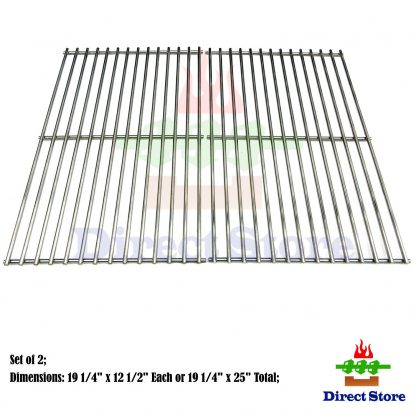 Direct store Parts DS113 Solid Stainless Steel Cooking grids Replacement Brinkmann; Charmglow; Turbo Gas Grill
