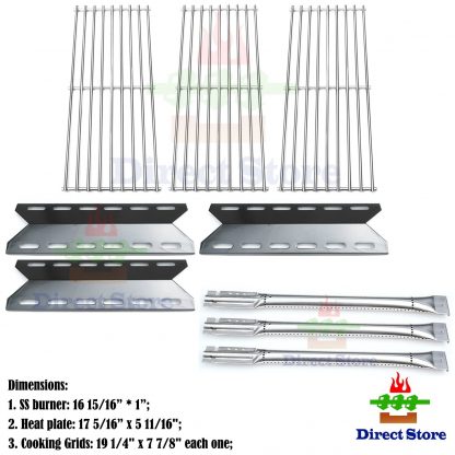 Direct store Parts Kit DG176 Replacement Perfect Flame Grill 720-0335 Burners,Heat Plates,Cooking GridPlates