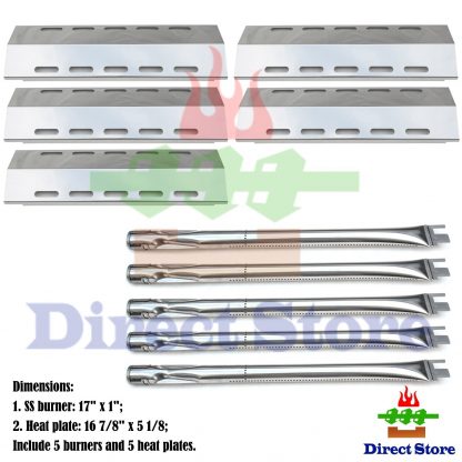 Direct store Parts Kit DG257 Replacement Ducane 5 Burner 30500701/30500097 Gas Grill Repair Kit Stainless Steel Burners & Heat Plates