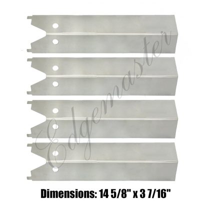 Edgemaster 4 Packs Stainless Steel Heat Plate,Burner Cover Replacement for Select BBQ Pro BQ04023-1, Chargriller 2001, 2020 and Outdoor Gourmet BO9LB1-32, BQ04022, BQ04024 Gas Grill Model