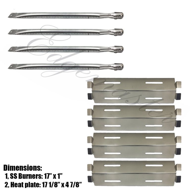 4 Pack Repair Kit Stainless Steel Grill Burners ,Heat Plates, Heat