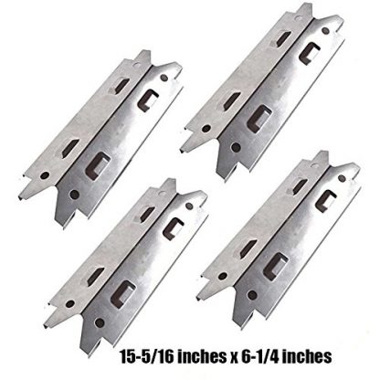Edgemaster Set of 4 Stainless Steel Heat Plates for Select Brinkman 810-3660-0 810-3660-F 810-3660-S 810-3661-F Gas Grill