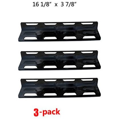 FAS INDUSTRY JPX071 Porcelain Steel BBQ Gas Grill Heat Plate/Heat Shield Replacement (3-pack), Barbecue Outdoor Cooking Grill Heat Tent, Burner Cover for Lowes, Perfect Flame, Kenmore