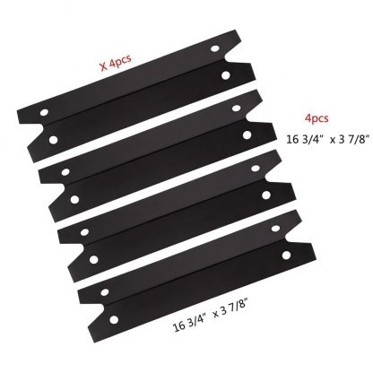 FAS INDUSTRY PPG311 BBQ Gas Grill Heat Plate/Heat Shield Replacement 4-pack, Porcelain Steel Outdoor Cooking Replacement Parts Heat Tent, Burner Cover for Brinkmann, Charmglow Models Grills