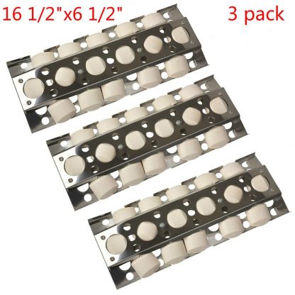 GASPRO GP-S751 (3 pack) Stainless Steel Heat Plate and Heat Tent Replacement for Select Turbo Gas Grill Models(16.5 x 6.5 inch)