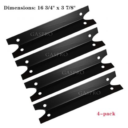GASPRO PGP311 Gas Grill Heat Plate Tent Shield Replacement for Brinkmann, Charmglow and Othes, Porcelain Steel BBQ Flame Tamer Burner Cover Heat Deflector Diffuser(4-Pack, 16 3/4 X 3 7/8 inch)