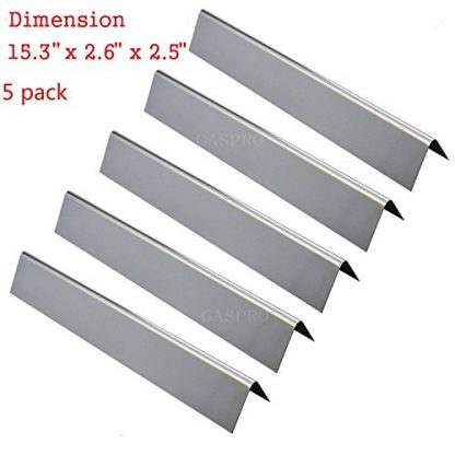 GASPRO Stainless Steel Flavorizer Bar Replacement for Weber 46510001, 47513101 Spirit 300 310 320 E310 E320 Series Gas Grill with Front Controls (L15.3 x W2.6x T2.5inch)(5 Pack)