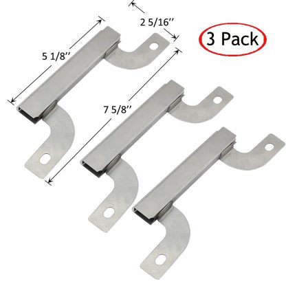 HANEE KC635 BBQ Grill Replacement Parts Stainless Steel Burner Carryover Crossover Tube Channel for Select Models by Brinkmann and Charmglow Gas Grills, Set of 3