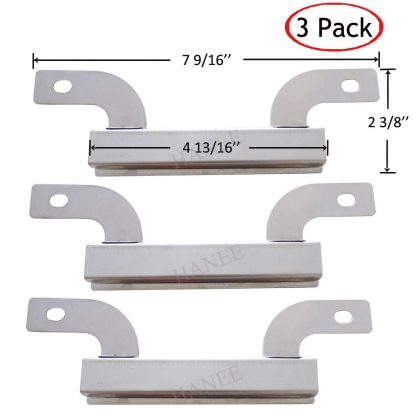 HANEE KC637 BBQ Grill Stainless Steel Crossover Carryover Burner Tube Channel Replacement Parts for Select Models by Brinkmann, Charmglow Gas Grills, Set of 3