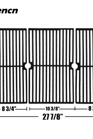 Hisencn CI67233 Porcelain Cast Iron Cooking Grid Grate Replacement for Brinkmann, Charbroil and Charmglow and other Grills, Set of 2