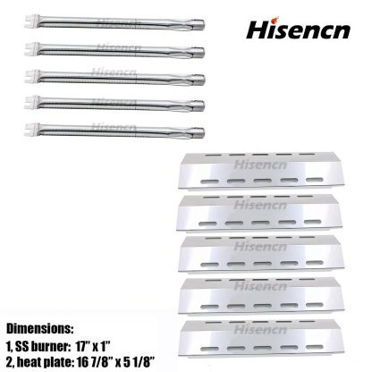 Hisencn Ducane 5 Burner 30500701/30500097 Gas Grill Replacement Burners, Heat Plates (Repair Kit)