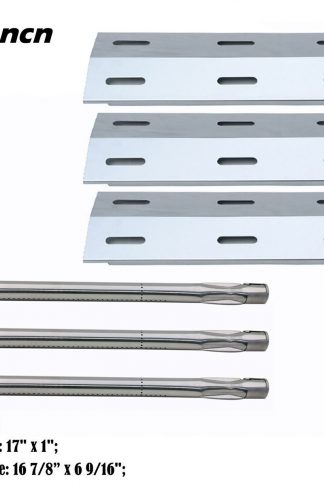 Hisencn Ducane Gas Barbecue Grill 30400040 Replacement Stainless Steel Burners & Stainless Steel Heat Plates
