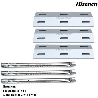 Hisencn Ducane Gas Barbecue Grill 3100, 3200, 3400,30400040 Replacement Burners & Heat Plates (Repair Kit)